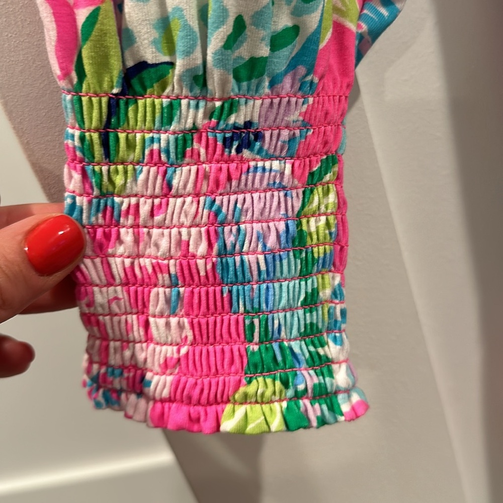 Lilly Pulitzer Lana Skorts Romper in Raise the Bar Print Size XL - Picture 3 of 6